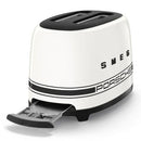 Smeg Porsche x Retro Style 2-Slice Toaster, 950W Carrara White TSF01PCWEU