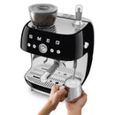 Smeg 50's Style Espresso Manual Coffee Machine Black EGF03BLEU