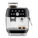 Smeg 50's Style Espresso Manual Coffee Machine Black EGF03BLEU