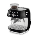 Smeg 50's Style Espresso Manual Coffee Machine Black EGF03BLEU