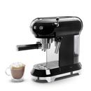 Smeg 50's Style Espresso Manual Coffee Machine Black ECF01BLSA