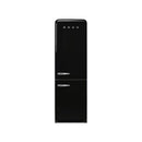 Smeg 301L Glossy Black Retro Fridge freezer FAB32RBL5