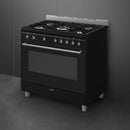 Smeg 90cm Black Classica Gas Cooker SSA91GGBL2