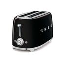 Smeg Retro 1500W 4 Slice Toaster Black TSF02BLSA