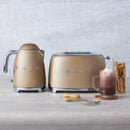 Smeg Retro 950W 2 Slice Toaster Matte Champagne TSF01CHMSA